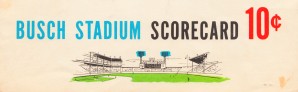 Busch Stadium Scorecard Wooden Sign 10 Cents Art